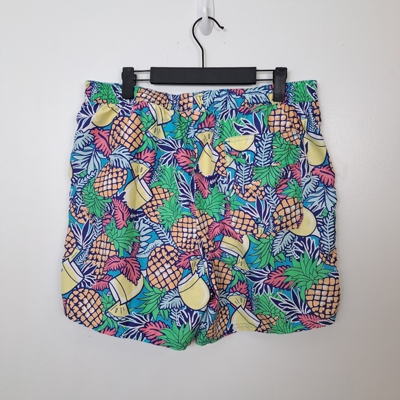 Vineyard Vines Colorful Tropical Pineapple Print Summer Shorts Trunks Size M - Picture 2 of 8